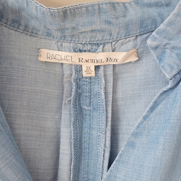 NEW! RACHAEL RACHAEL ROY Curvy Collection Sleeveless Chambray Dress 3X. - Picture 5 of 8